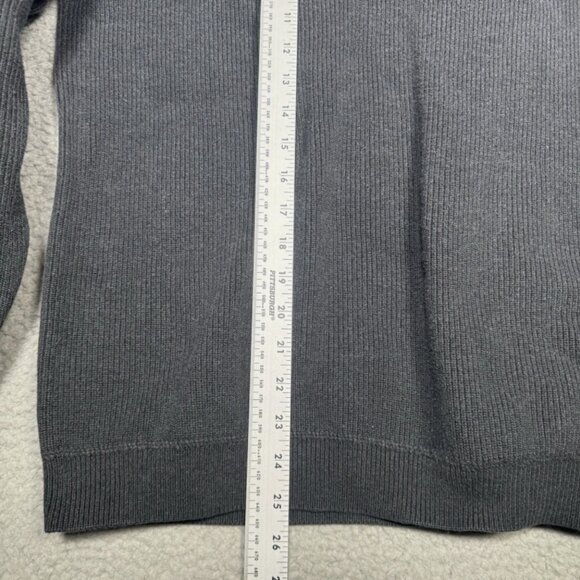 VTG Eddie Bauer Mens Large Gray Thick Cotton Knit Long Sleeve Pullover Sweater - Picture 5 of 6